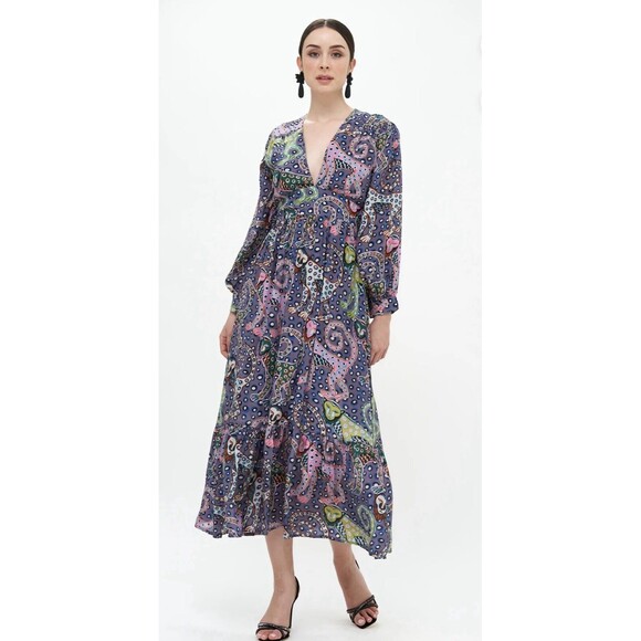 NWT TUCKERNUCK OLIPHANT Size XL The Back Maxi Capuchin Purple Dress Fairy Boho - Picture 1 of 15